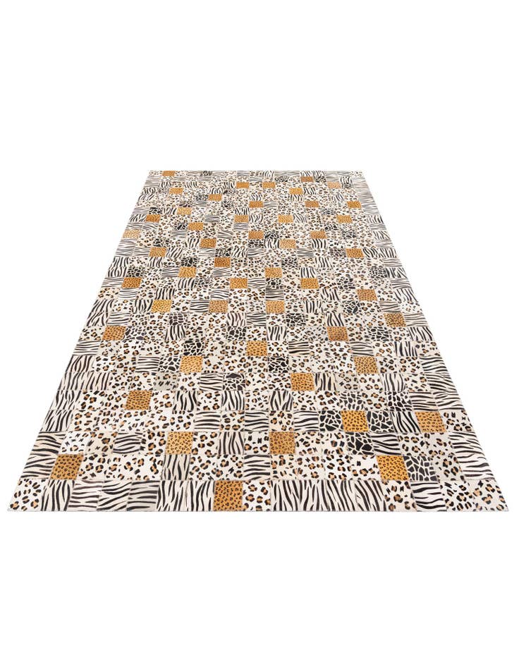 Detail image of 5' 1 x 8' Cowhide Stocks Rug