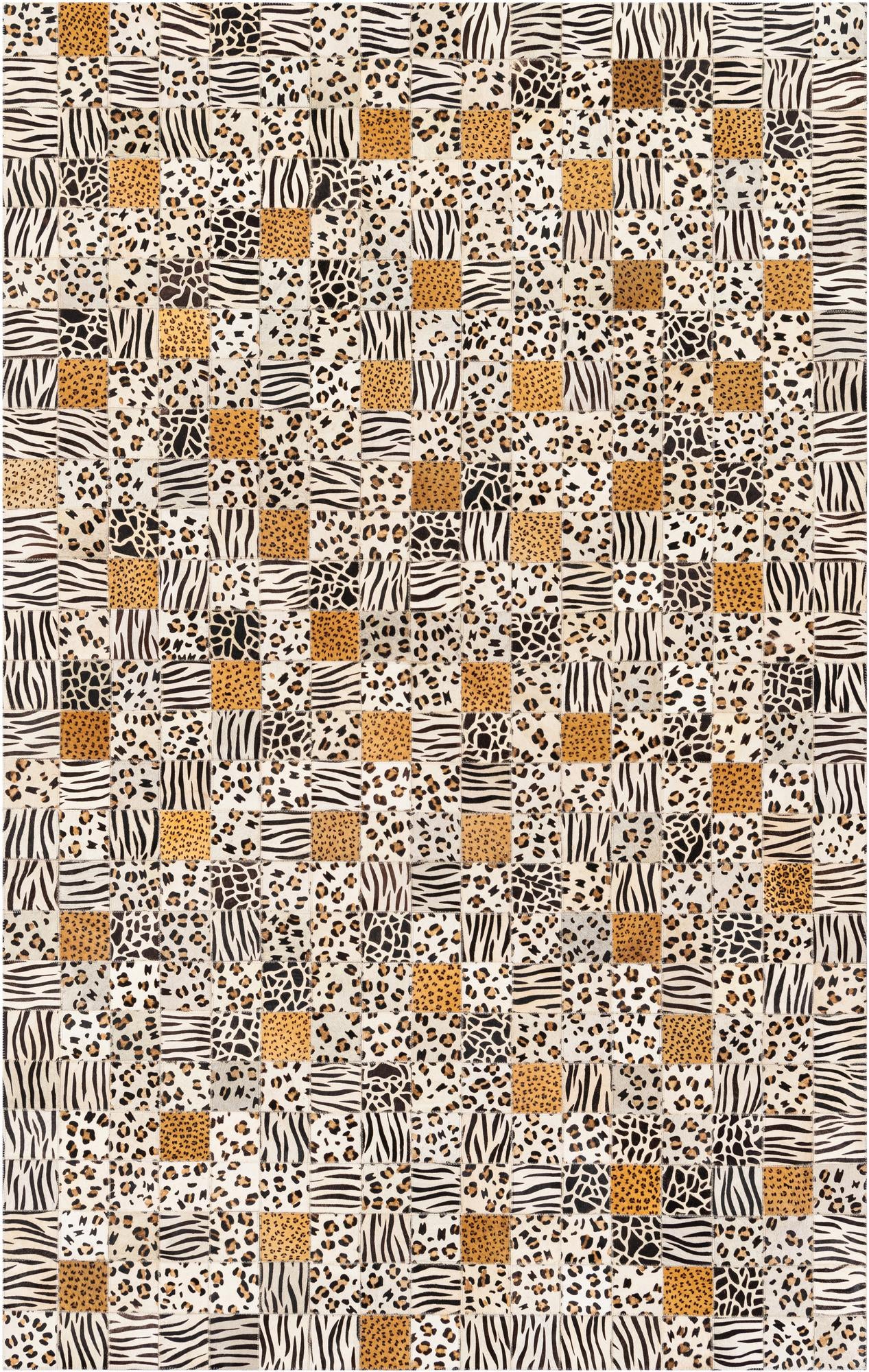 5' 1 x 8' Cowhide Stocks Rug