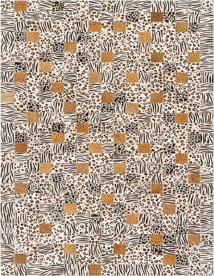 Detail image of 5' 1 x 8' Cowhide Stocks Rug