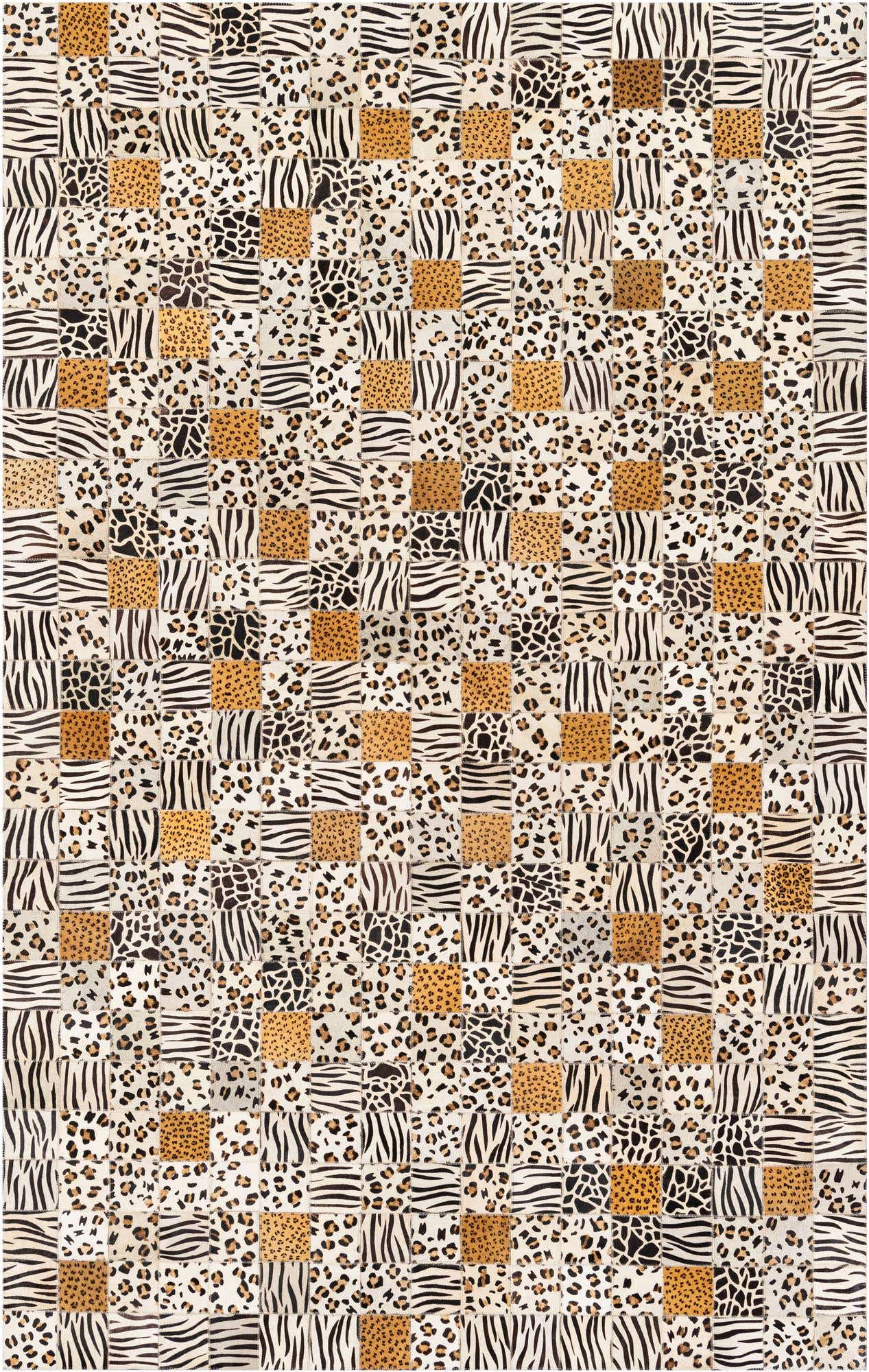 5' 1 x 8' Cowhide Stocks Rug