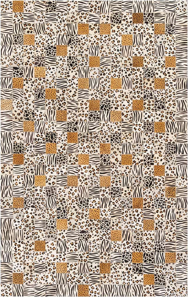 5' 1 x 8' Cowhide Stocks Rug