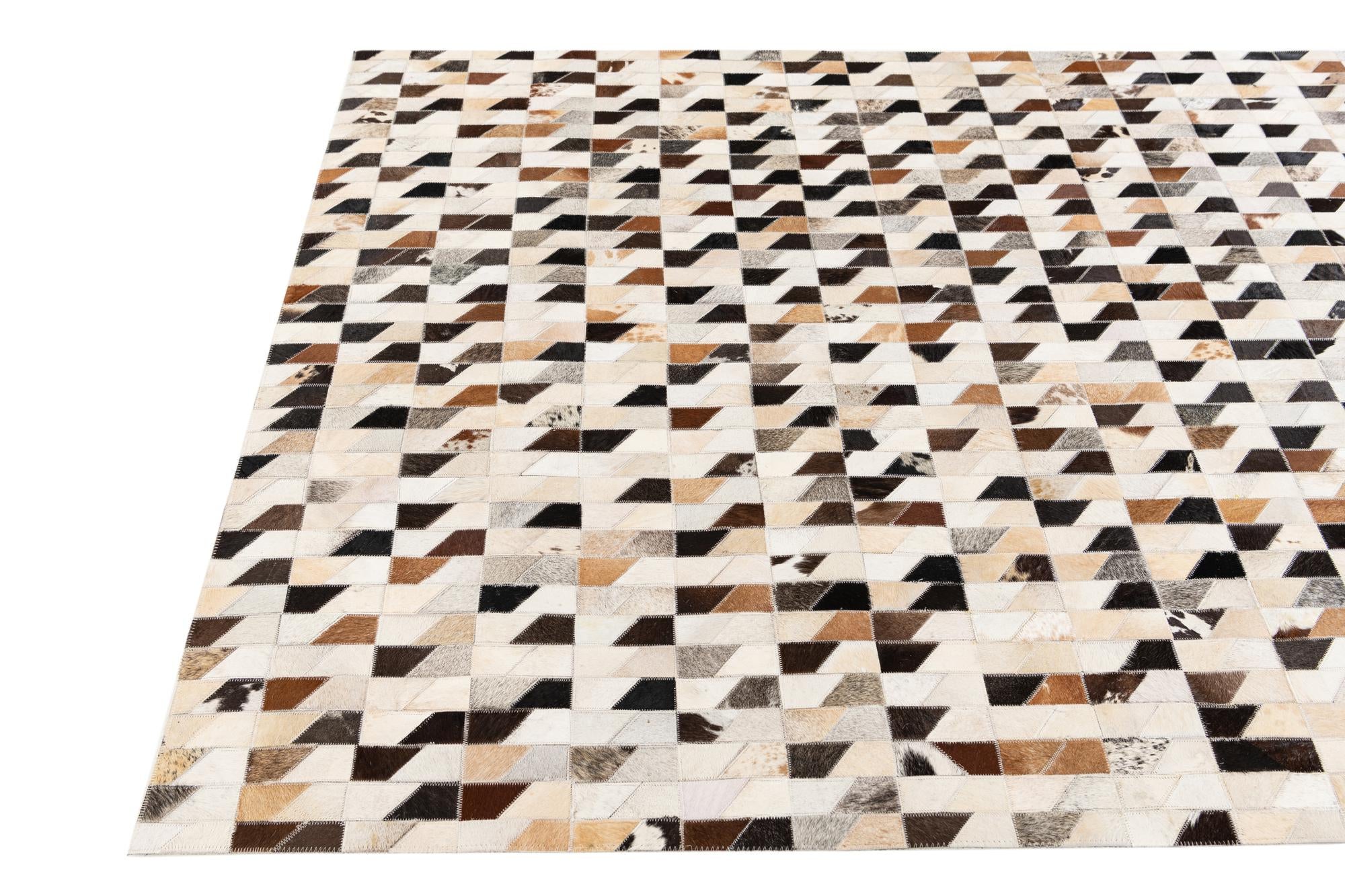 5' x 8' Cowhide Stocks Rug