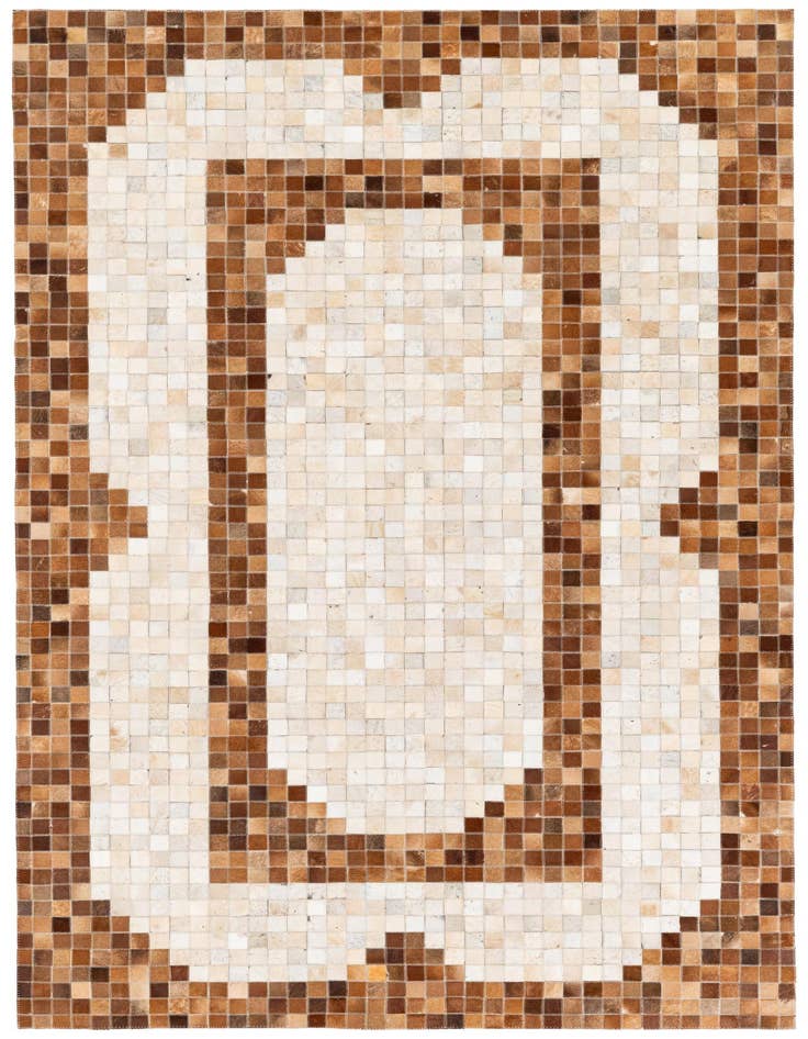 Detail image of 5' 1 x 7' 11 Cowhide Stocks Rug