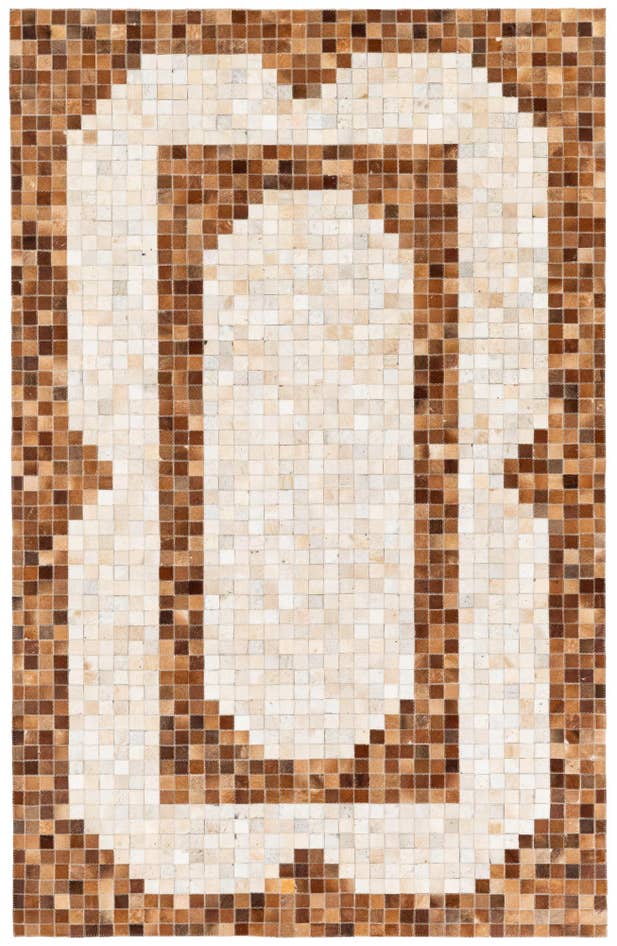 Detail image of 5' 1 x 7' 11 Cowhide Stocks Rug