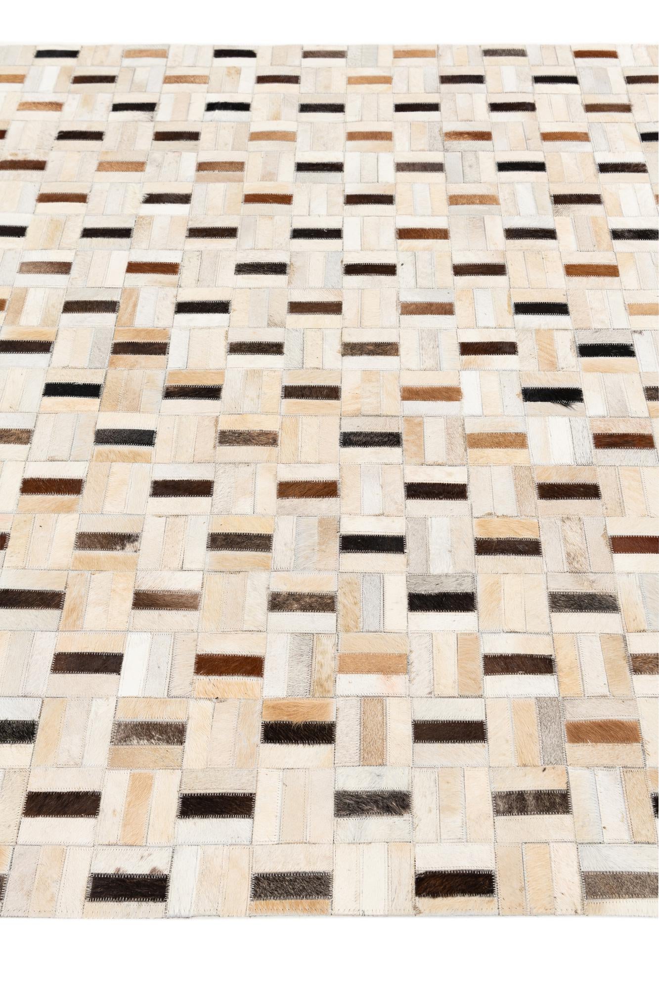 5' 1 x 8' Cowhide Stocks Rug