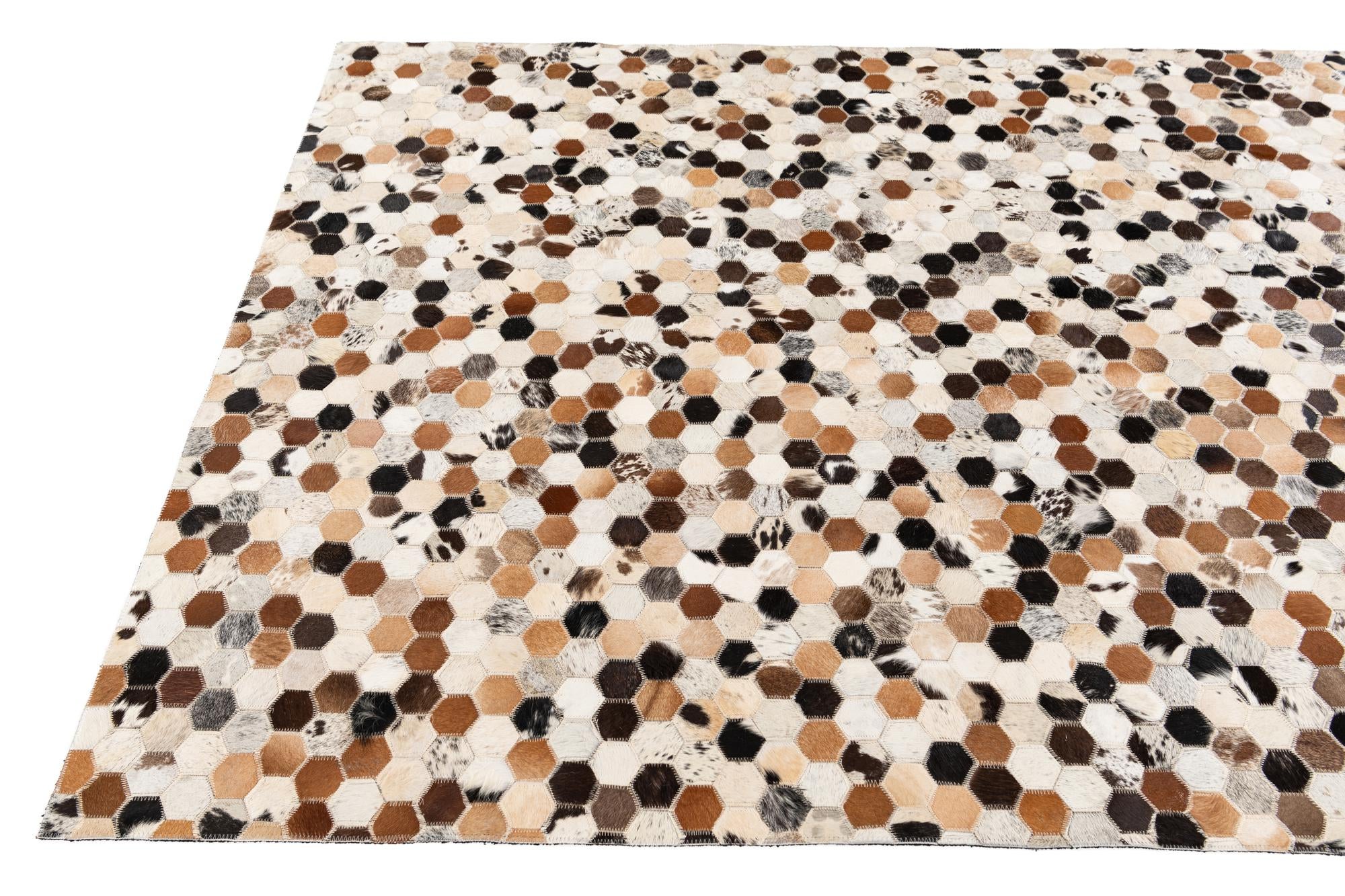 5' x 7' 10 Cowhide Stocks Rug