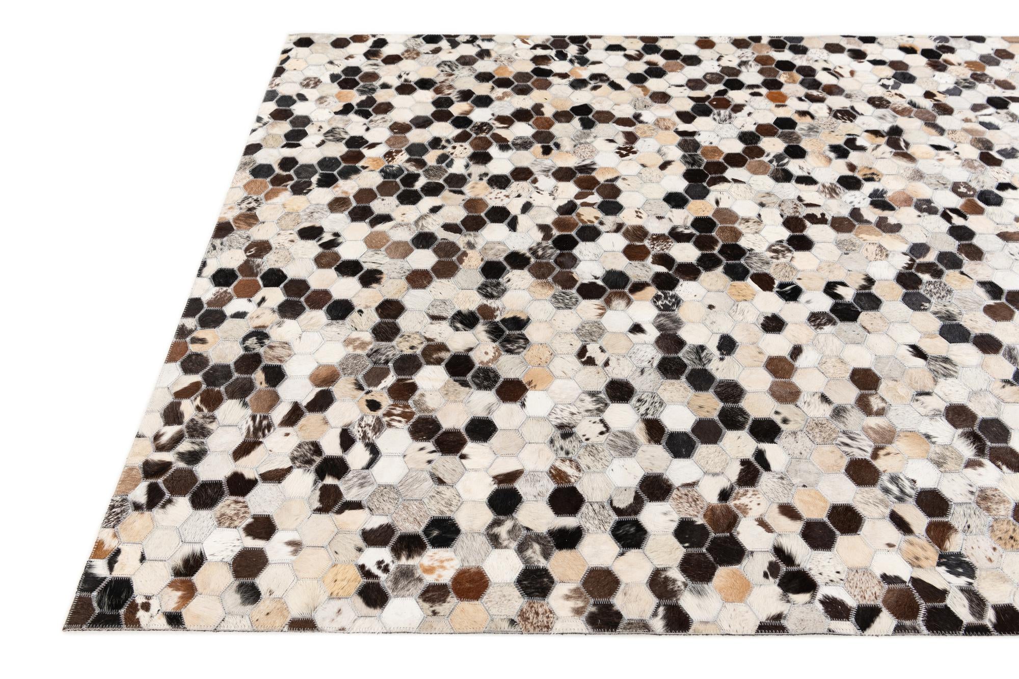 5' x 8' Cowhide Stocks Rug