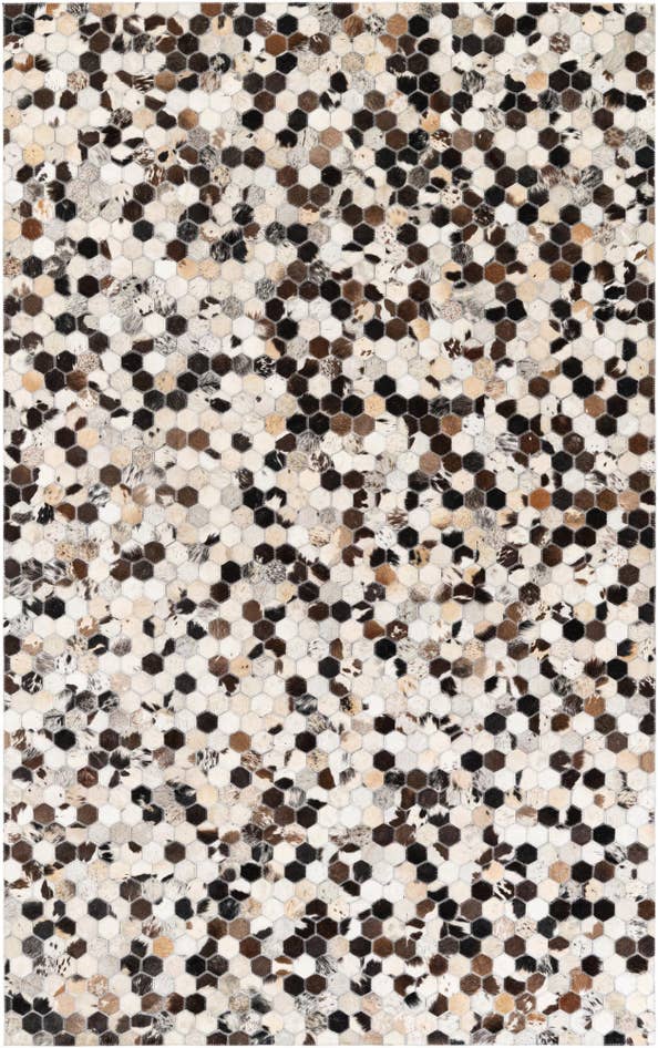 Detail image of 5' x 8' Cowhide Stocks Rug