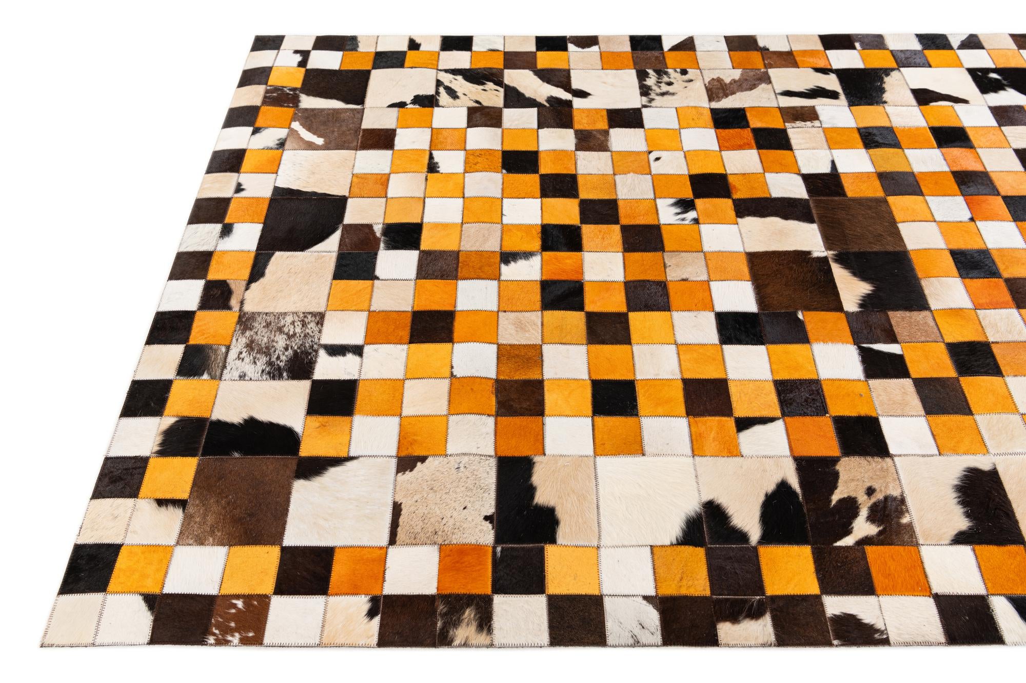 5' x 8' 1 Cowhide Stocks Rug