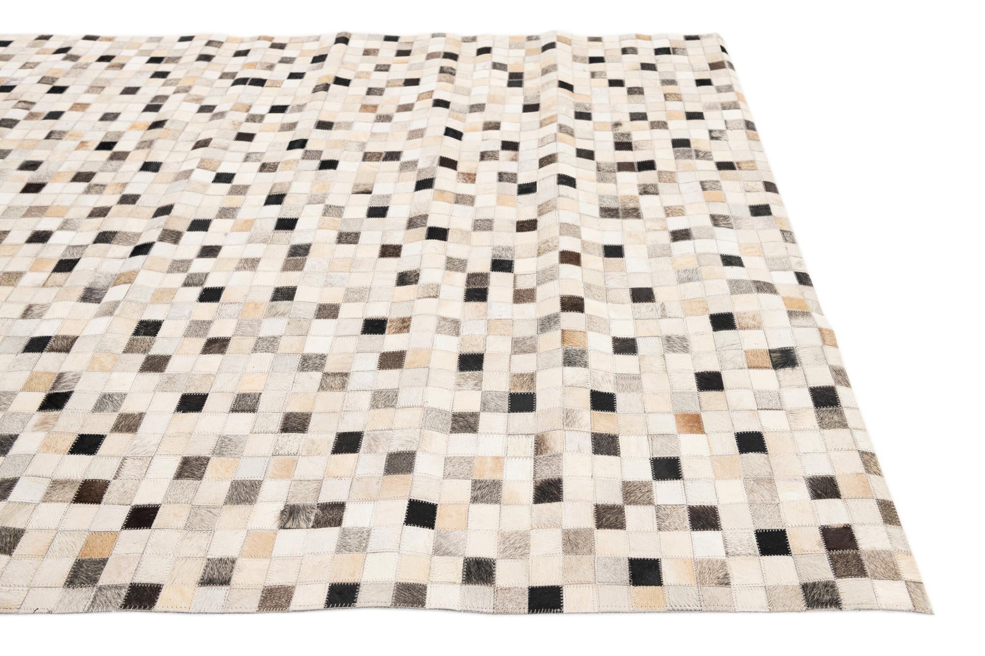 5' 1 x 8' Cowhide Stocks Rug