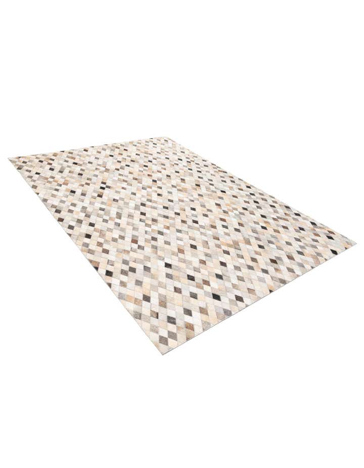 5' 7 x 7' 10 Cowhide Stocks Rug