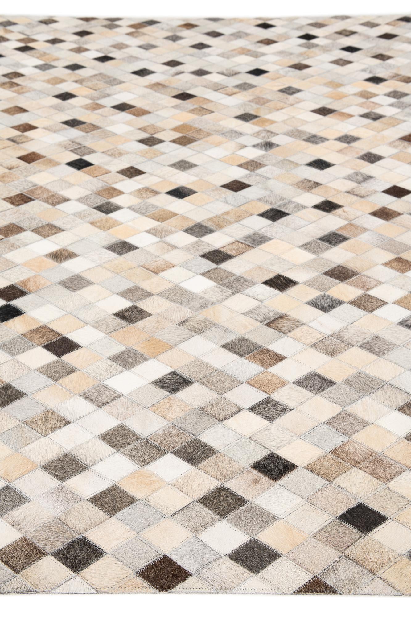5' 7 x 7' 10 Cowhide Stocks Rug