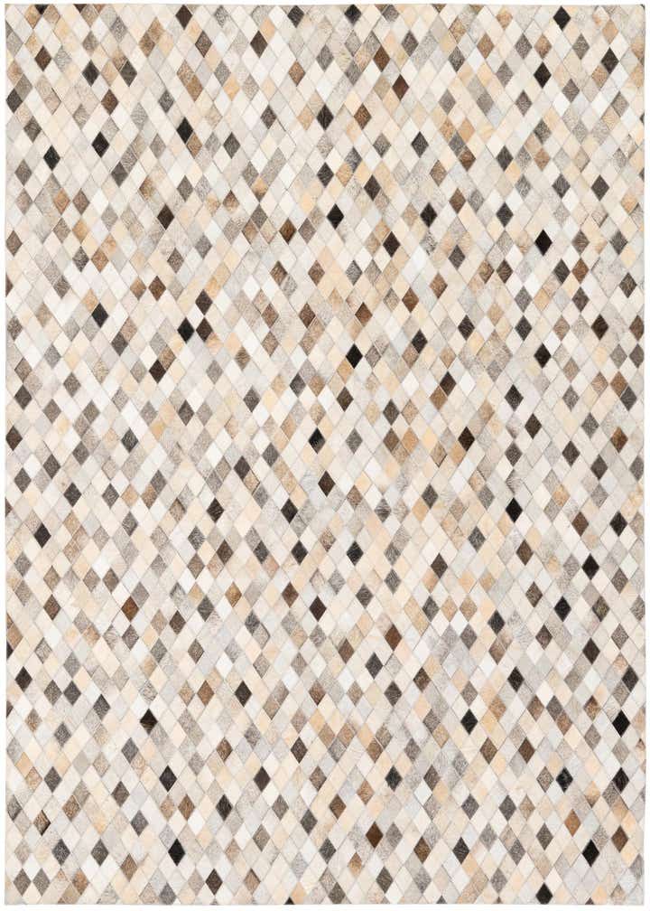 5' 7 x 7' 10 Cowhide Stocks Rug
