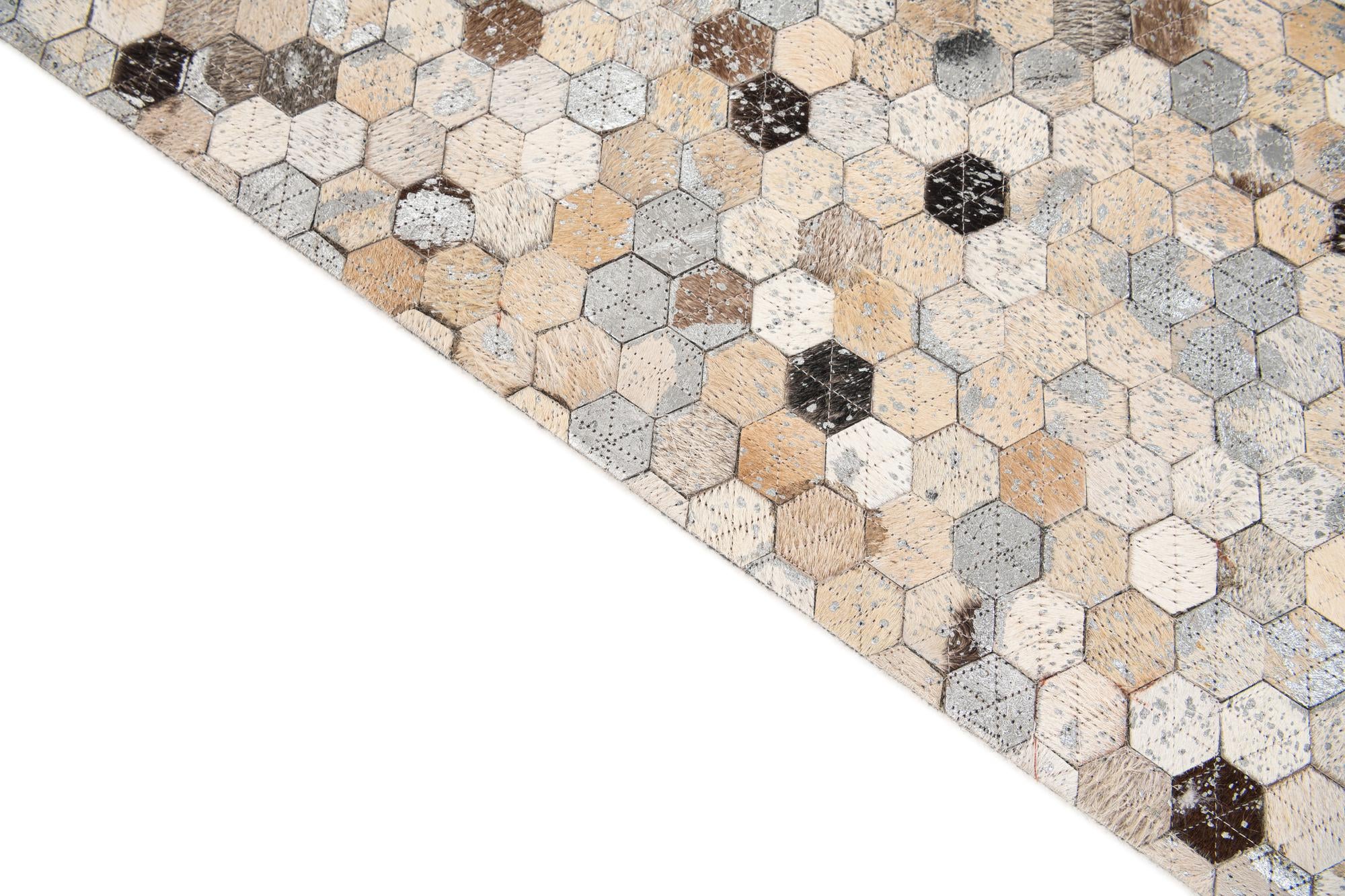5' 3 x 7' 7 Cowhide Stocks Rug