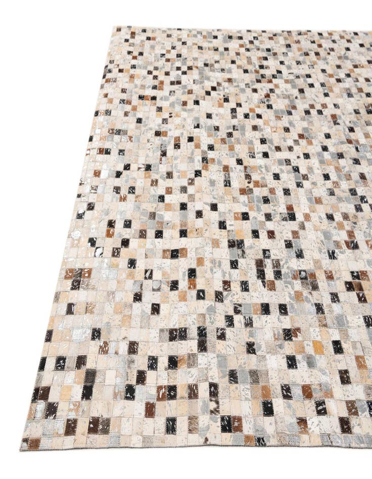 Detail image of 5' 3 x 7' 6 Cowhide Stocks Rug