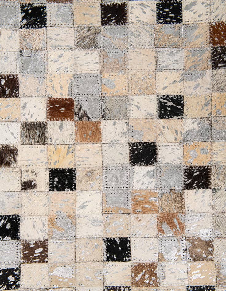 Detail image of 5' 3 x 7' 6 Cowhide Stocks Rug