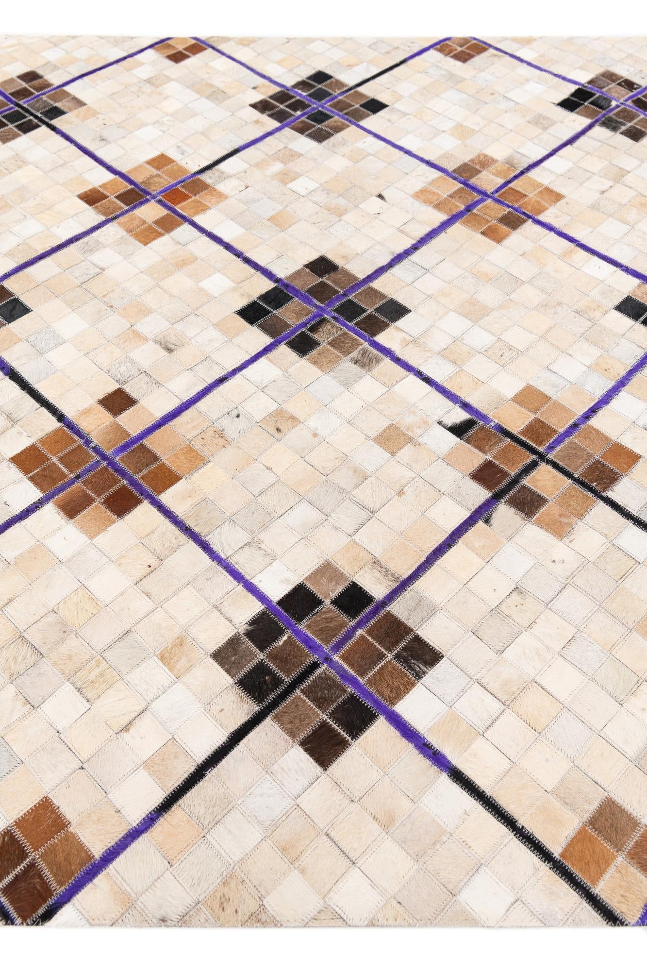 5' x 7' 11 Cowhide Stocks Rug