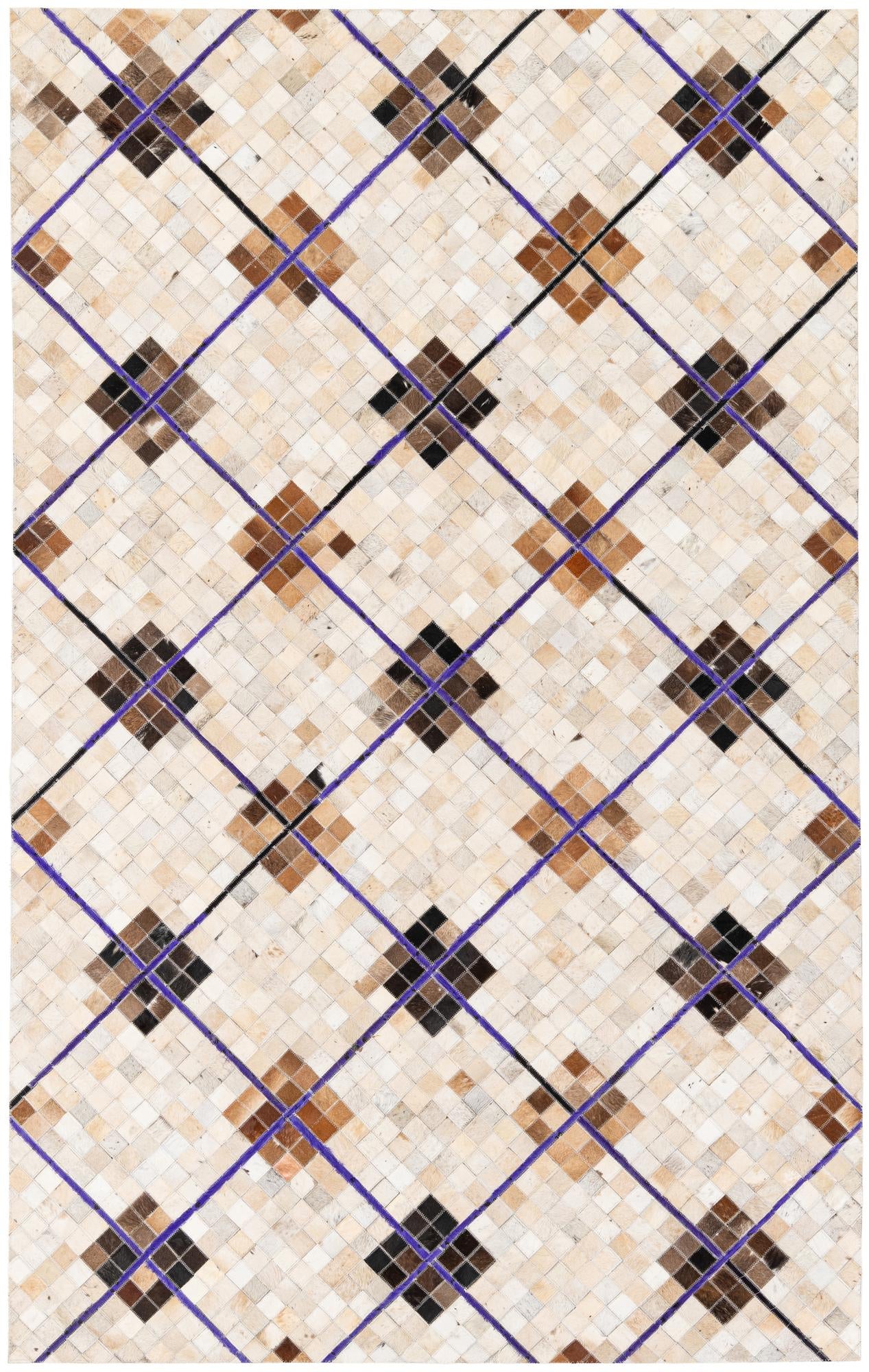 5' x 7' 11 Cowhide Stocks Rug