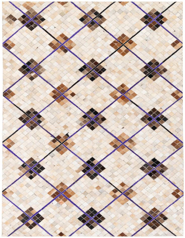 Detail image of 5' x 7' 11 Cowhide Stocks Rug