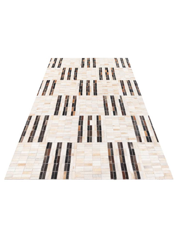 Detail image of 5' x 7' 11 Cowhide Stocks Rug