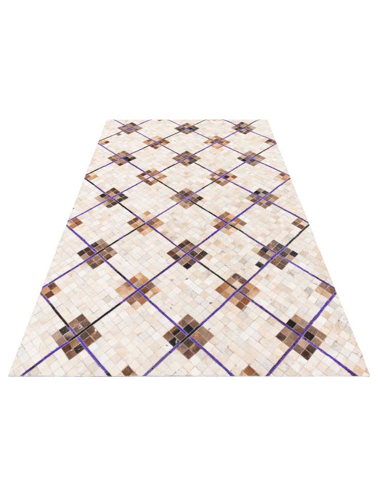 Detail image of 5' x 8' Cowhide Stocks Rug