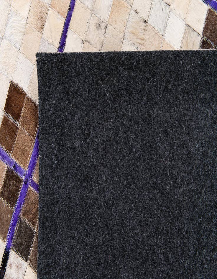 Detail image of 5' x 8' Cowhide Stocks Rug