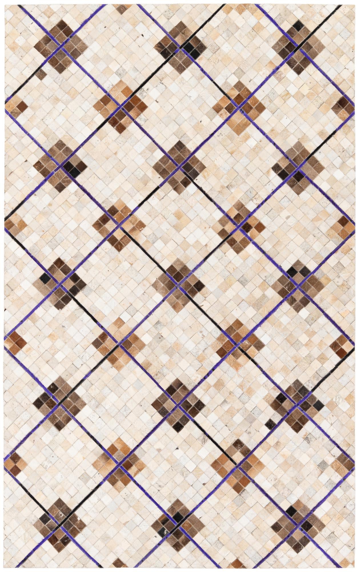 5' x 8' Cowhide Stocks Rug