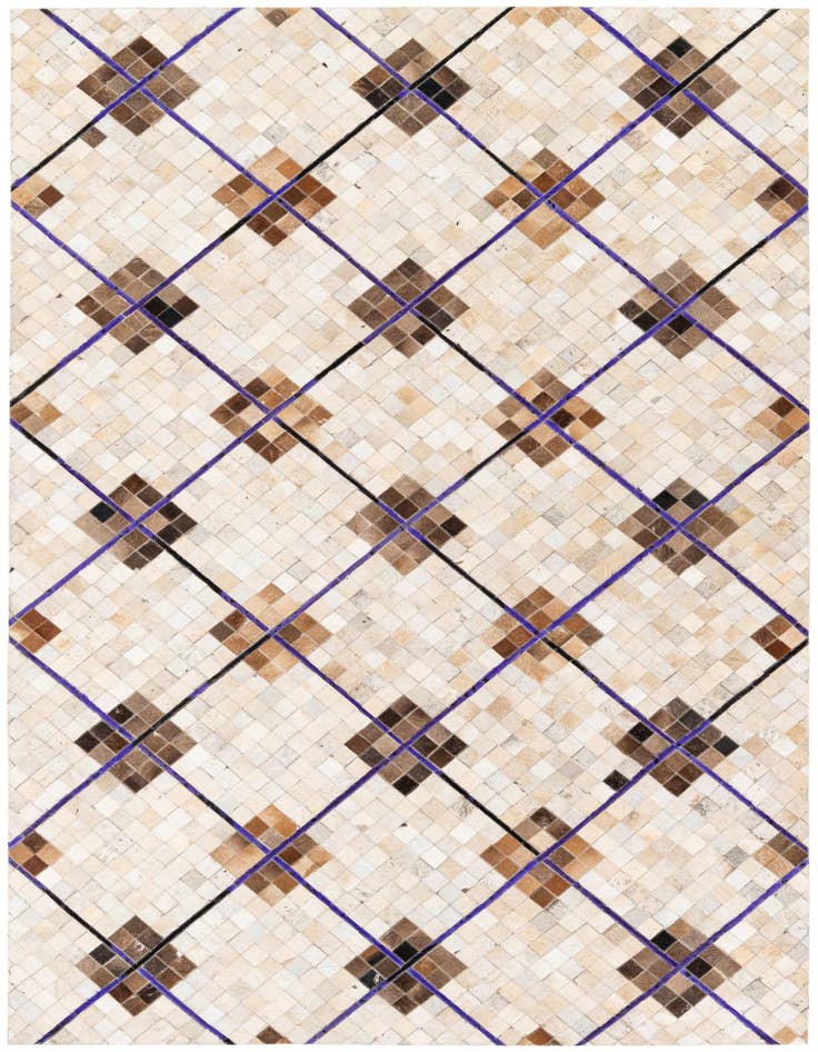 Detail image of 5' x 8' Cowhide Stocks Rug