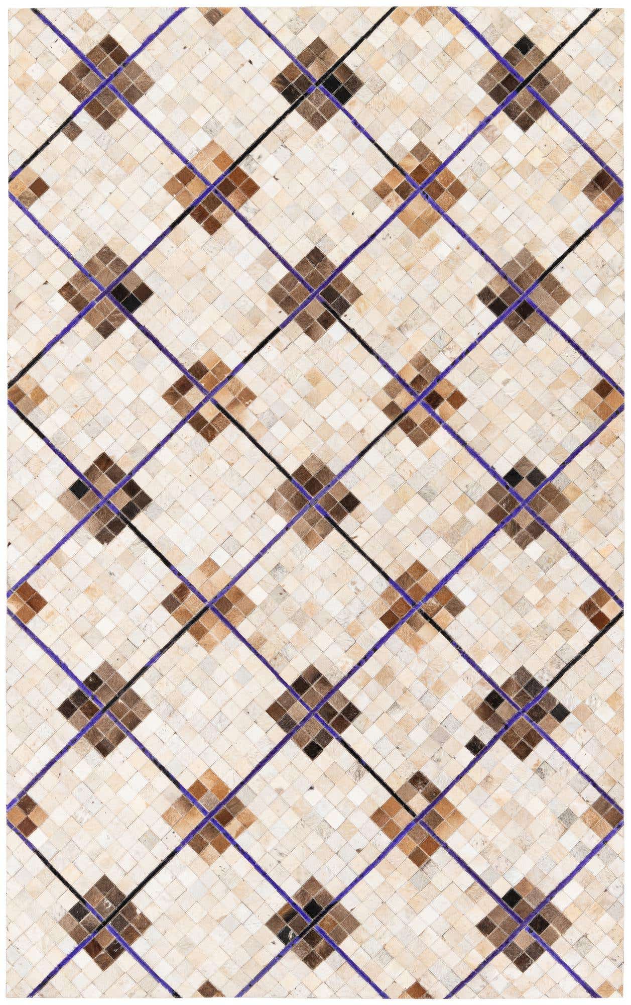5' x 8' Cowhide Stocks Rug