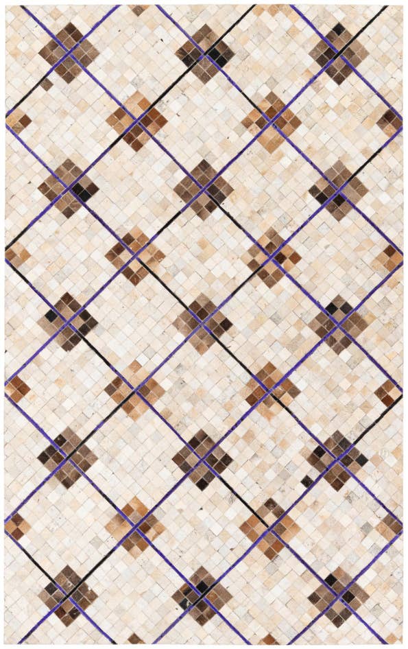 Detail image of 5' x 8' Cowhide Stocks Rug