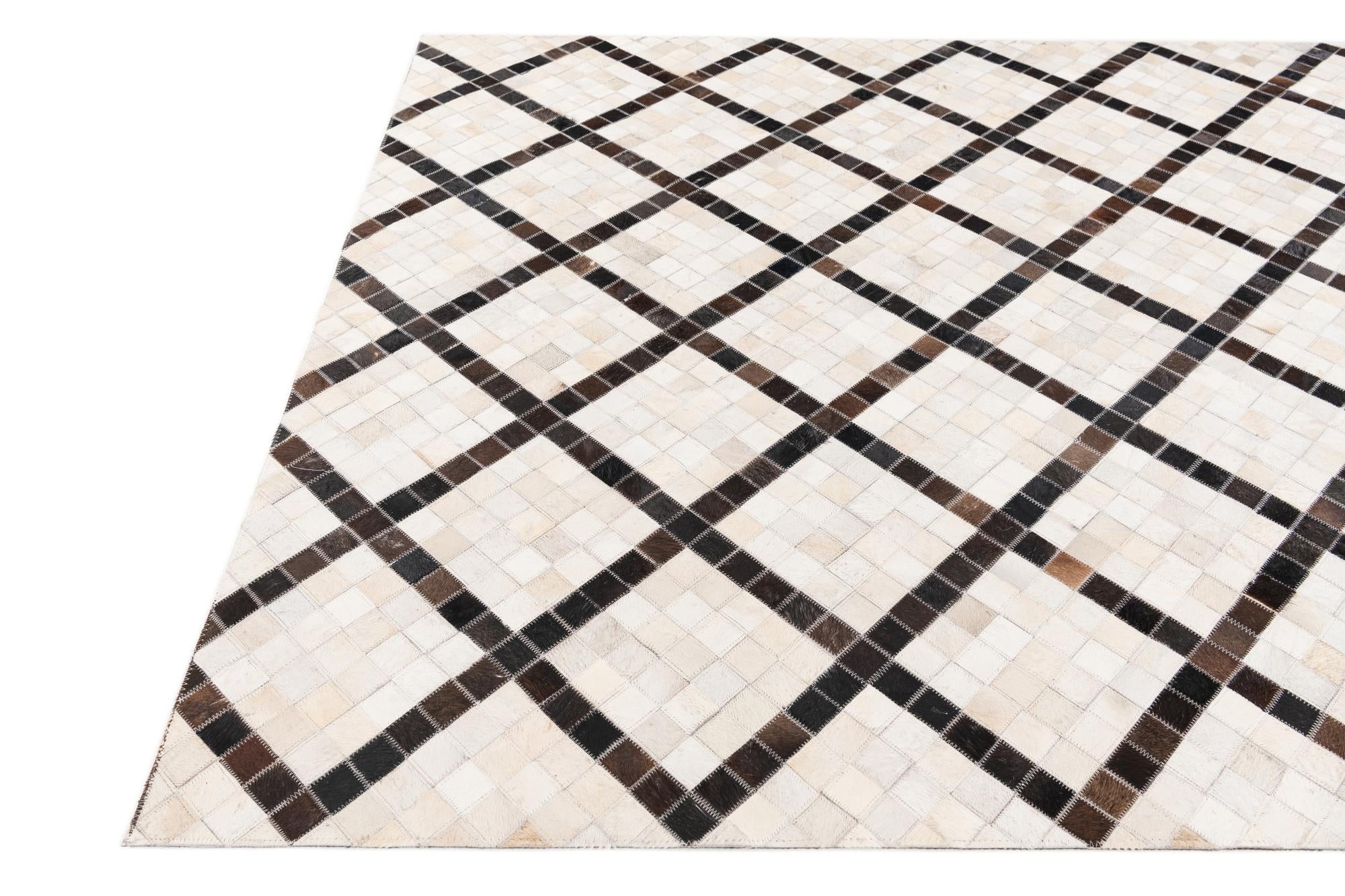 5' x 7' 10 Cowhide Stocks Rug