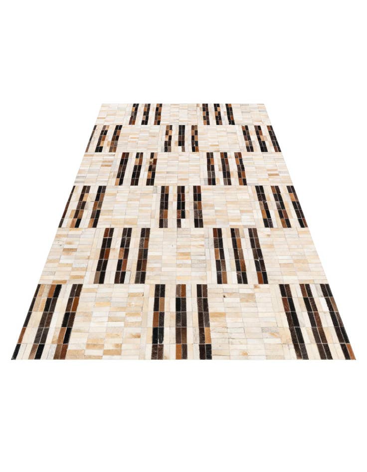 Detail image of 5' x 7' 11 Cowhide Stocks Rug