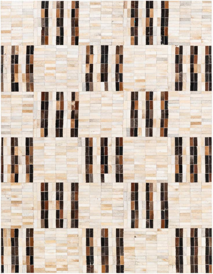 Detail image of 5' x 7' 11 Cowhide Stocks Rug