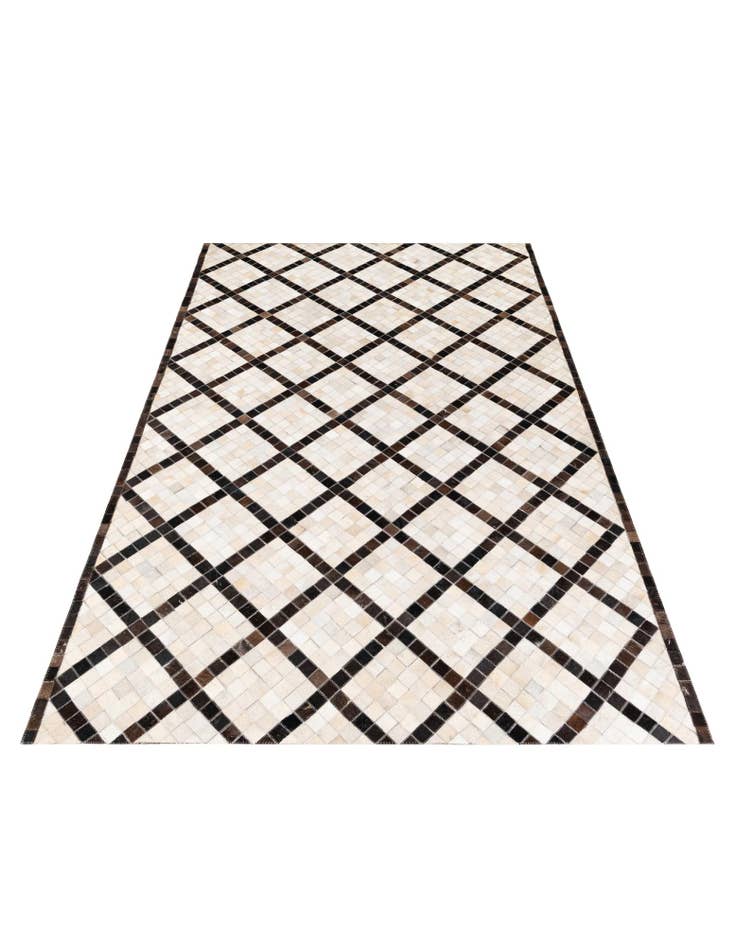 Detail image of 5' 2 x 8' Cowhide Stocks Rug