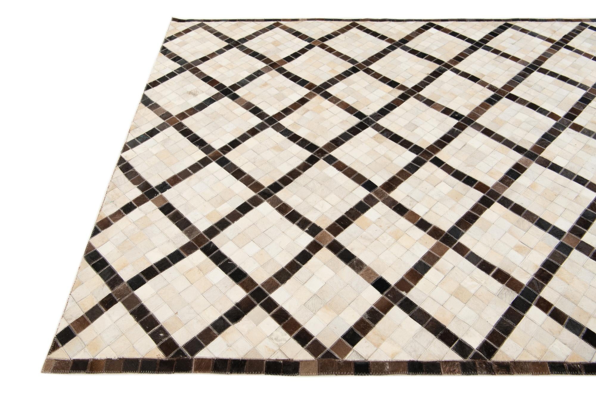 5' 2 x 8' Cowhide Stocks Rug