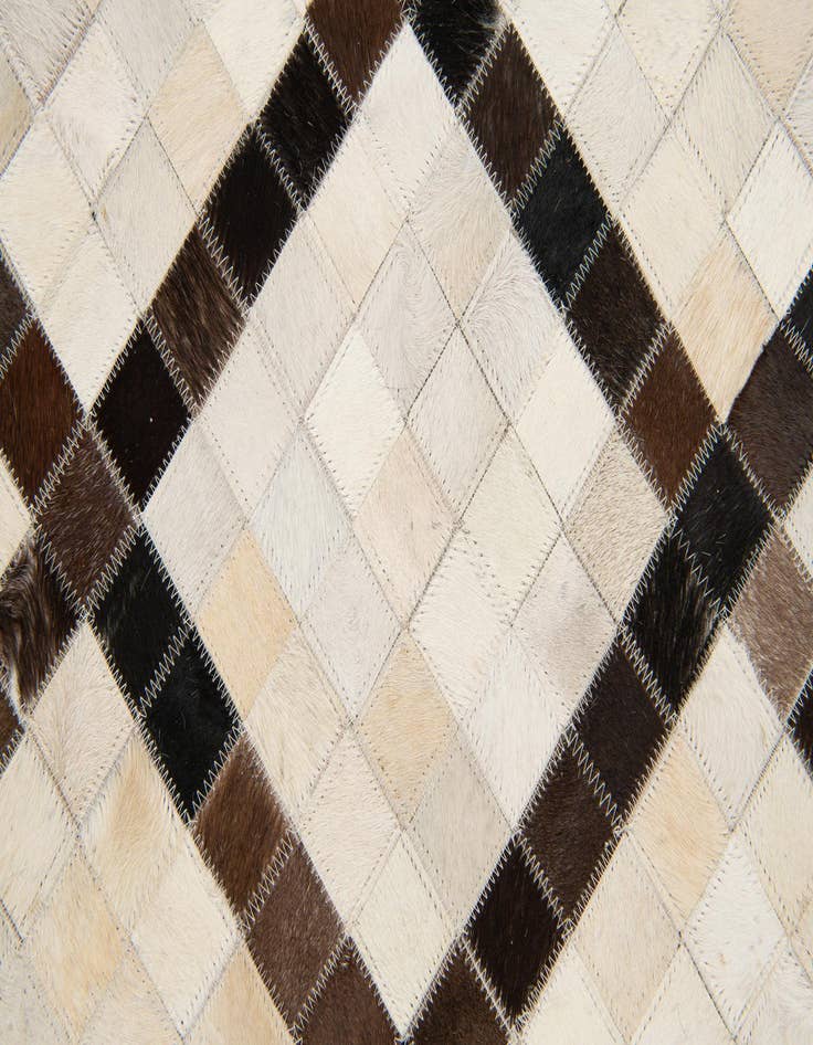 Detail image of 5' 2 x 8' Cowhide Stocks Rug