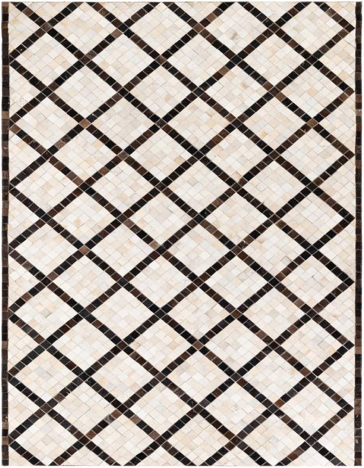 Detail image of 5' 2 x 8' Cowhide Stocks Rug