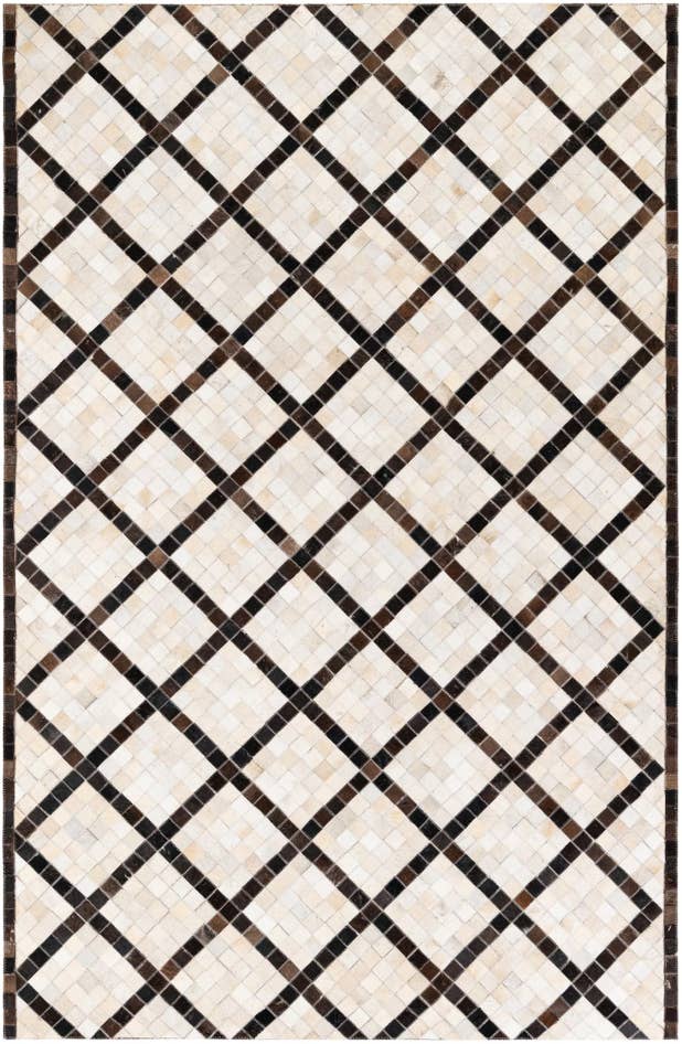 Detail image of 5' 2 x 8' Cowhide Stocks Rug