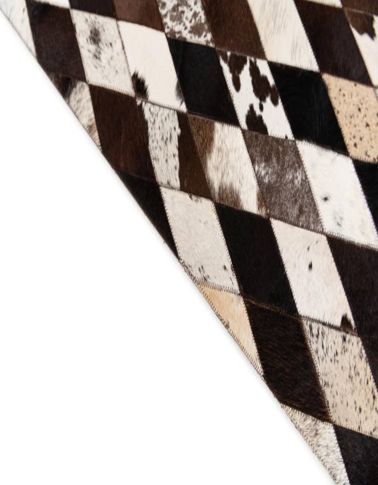 Detail image of 5' 2 x 8' 1 Cowhide Stocks Rug