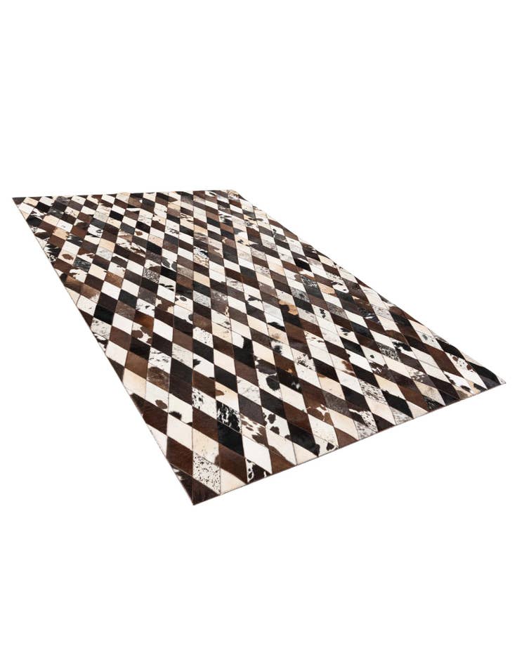 Detail image of 5' 2 x 8' 1 Cowhide Stocks Rug