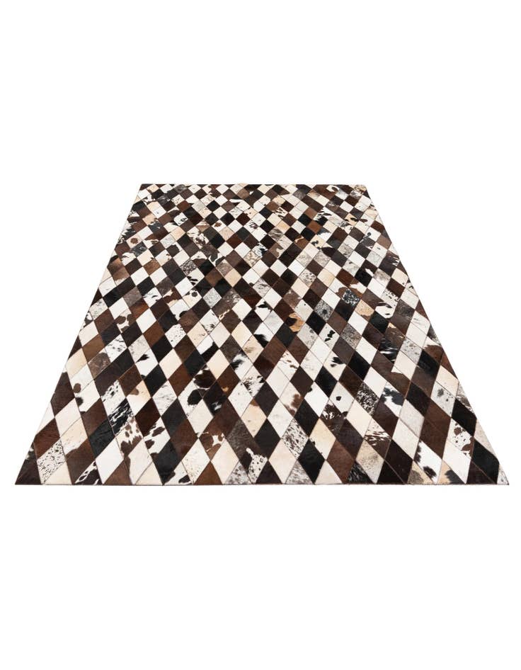 Detail image of 5' 2 x 8' 1 Cowhide Stocks Rug