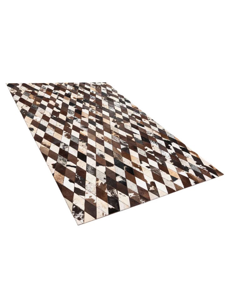 Detail image of 5' 2 x 8' 1 Cowhide Stocks Rug
