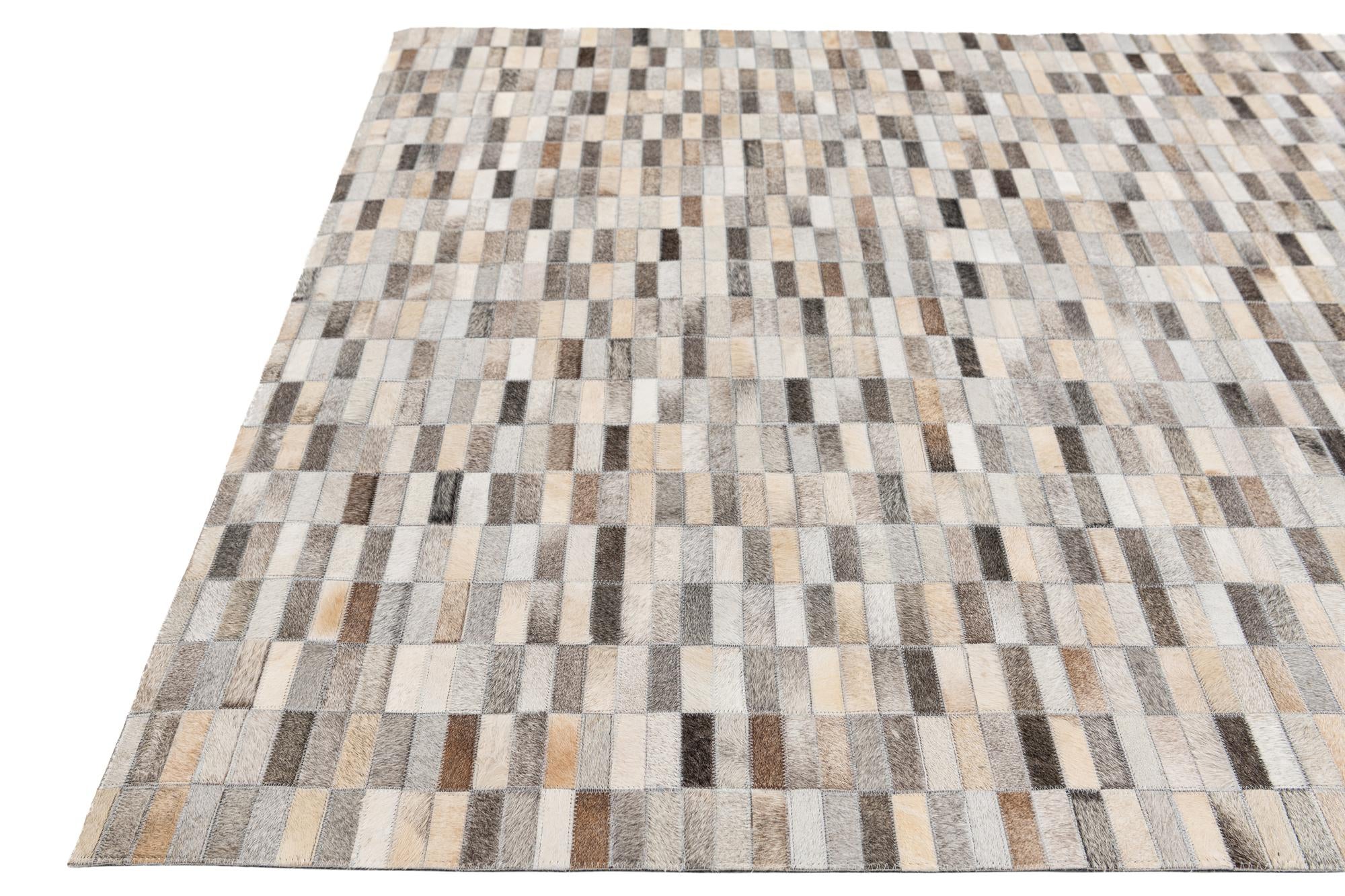 5' x 8' Cowhide Stocks Rug