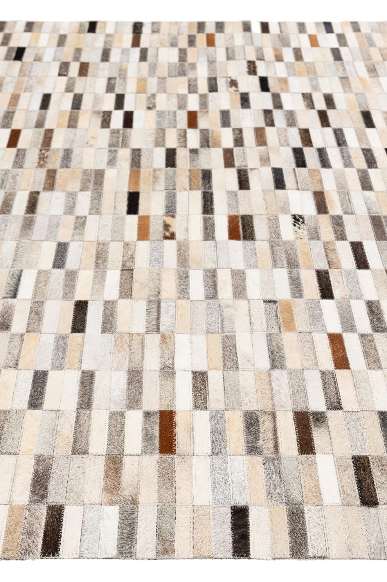 5' 1 x 8' Cowhide Stocks Rug