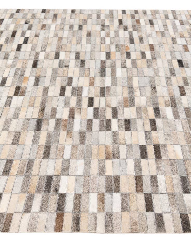 Detail image of 5' 3 x 8' Cowhide Stocks Rug