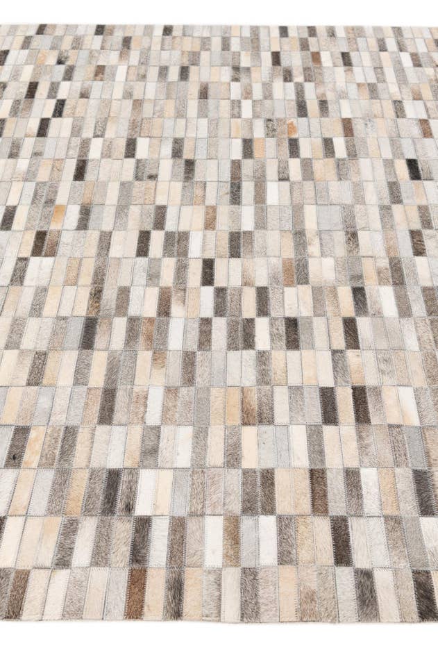 Detail image of 5' 3 x 8' Cowhide Stocks Rug