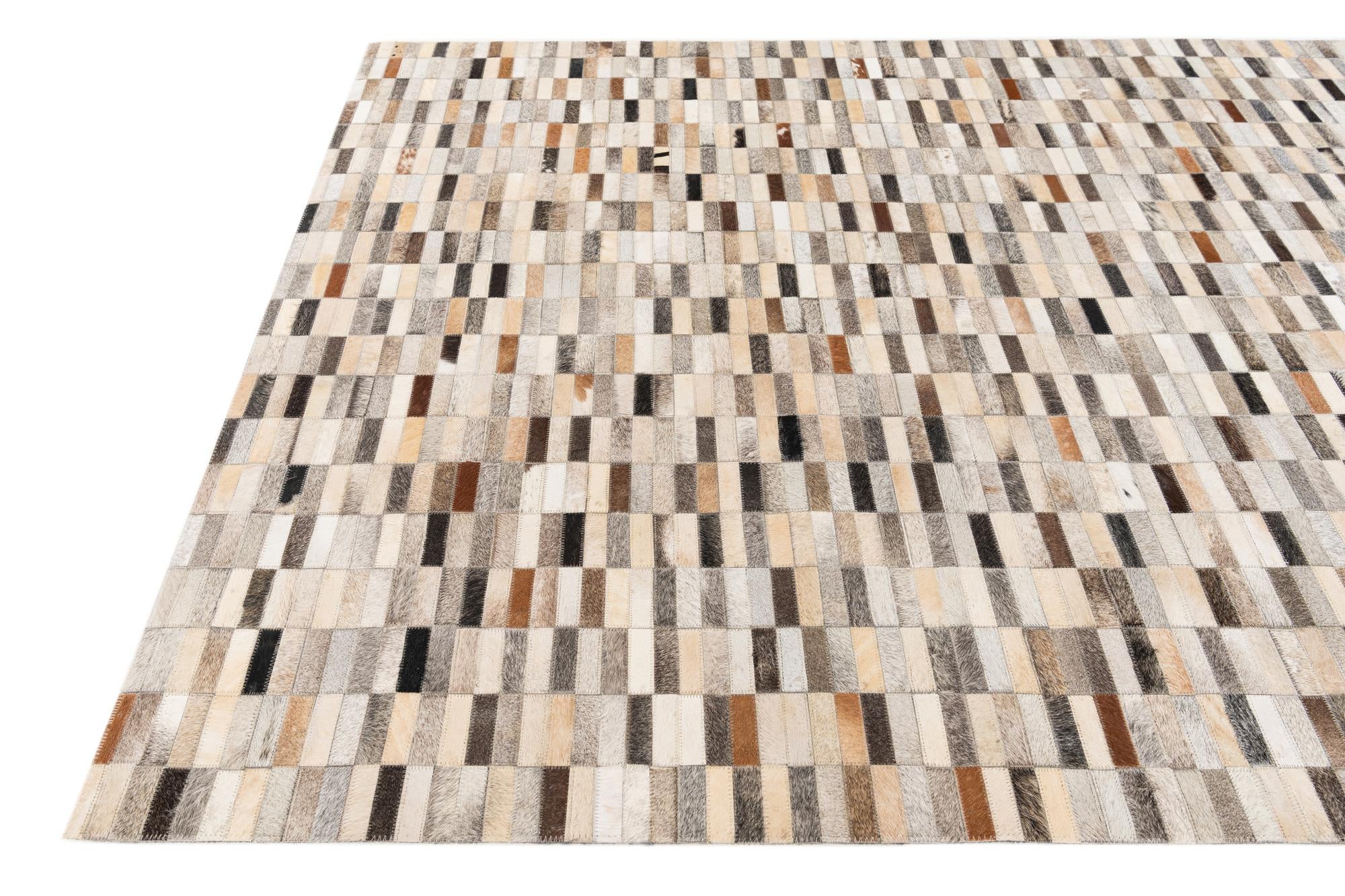 5' 1 x 7' 11 Cowhide Stocks Rug
