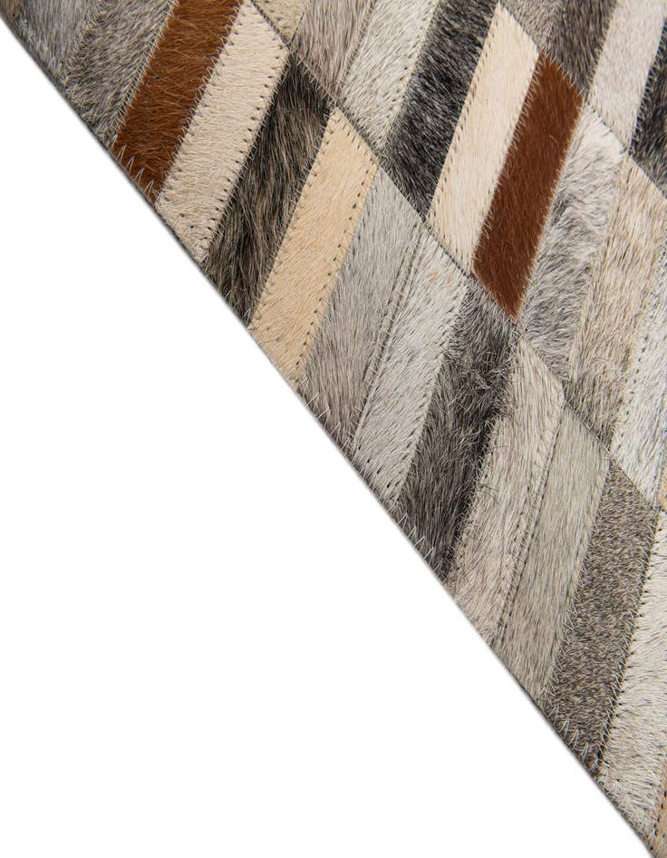 Detail image of 5' 1 x 7' 11 Cowhide Stocks Rug