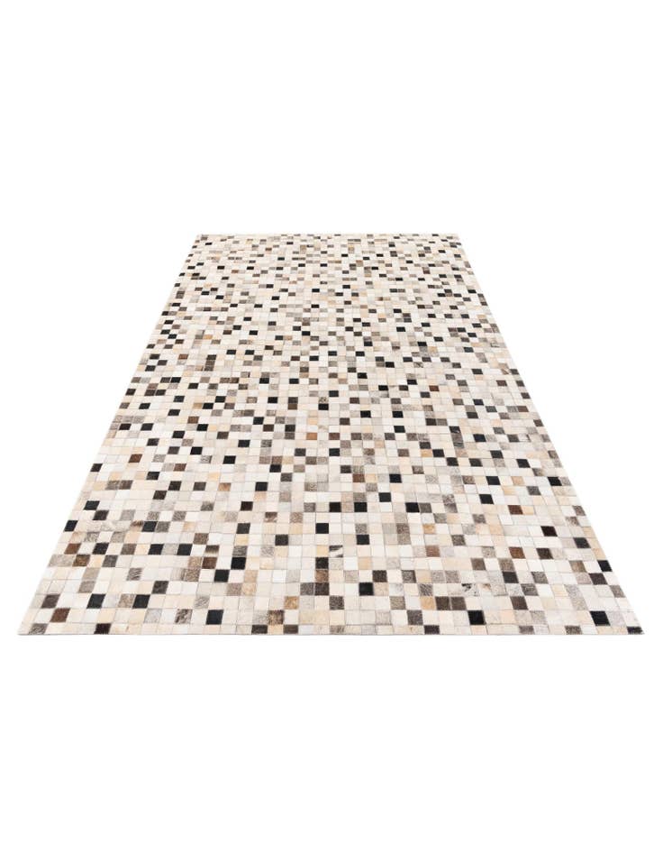 Detail image of 5' 2 x 8' Cowhide Stocks Rug