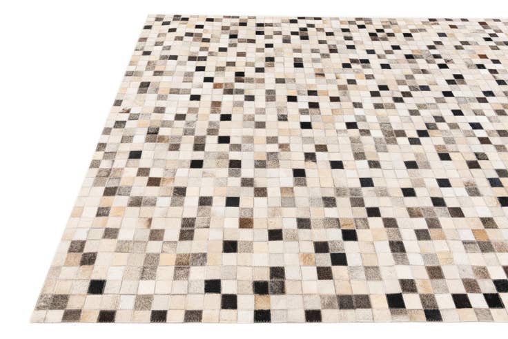 Detail image of 5' 2 x 8' Cowhide Stocks Rug